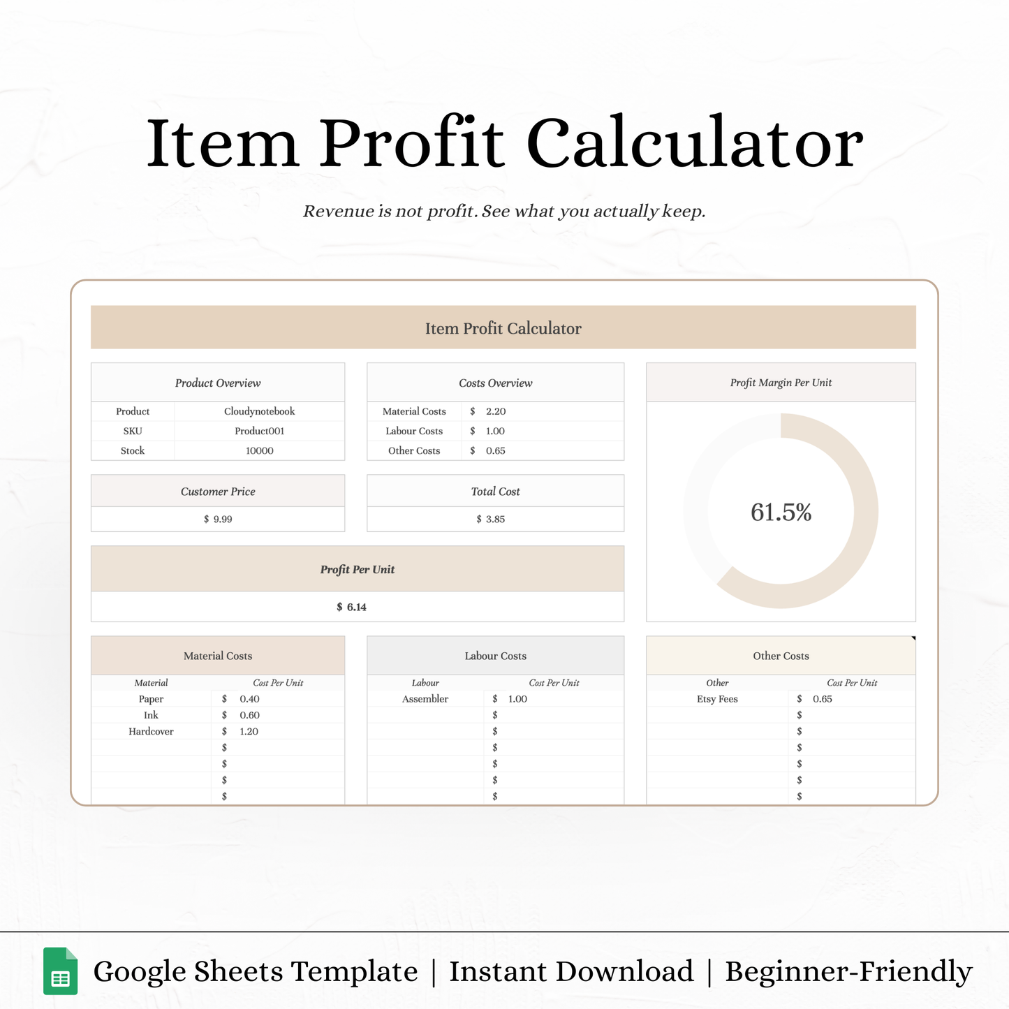 Item Profit Calculator