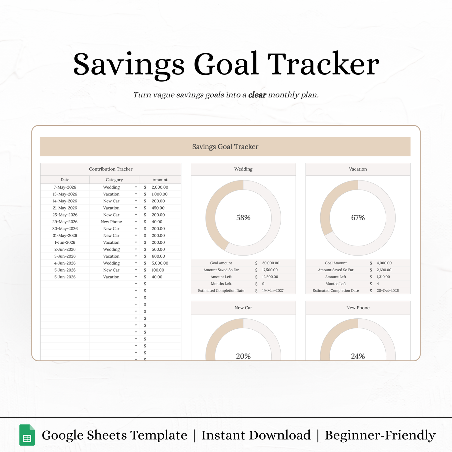 Savings Goal Tracker