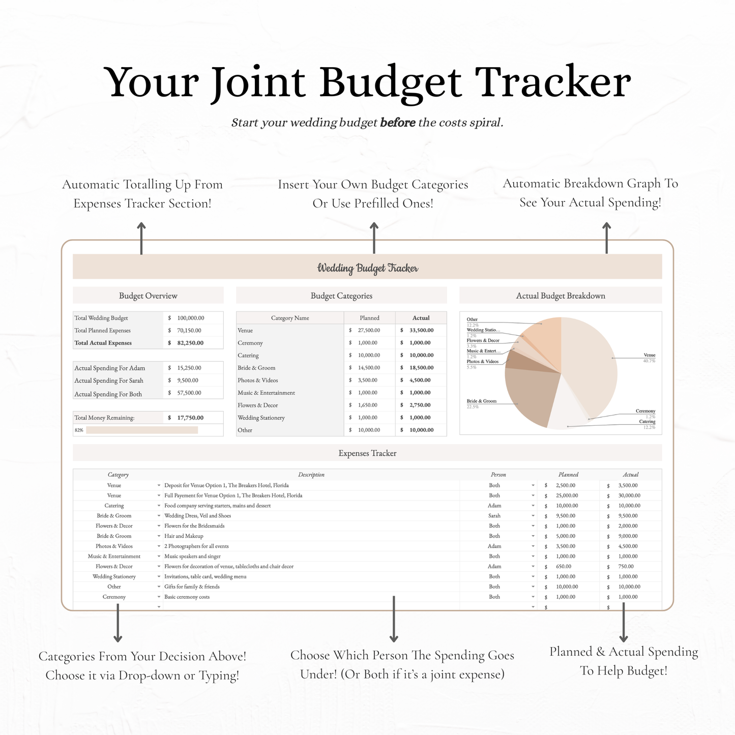 Wedding Budget Tracker