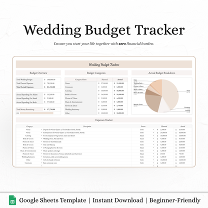 Wedding Budget Tracker